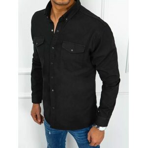 Džínsová košeľa v čiernej farbe