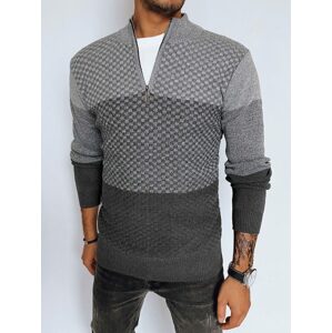 Unikátny šedý sveter so zipsom