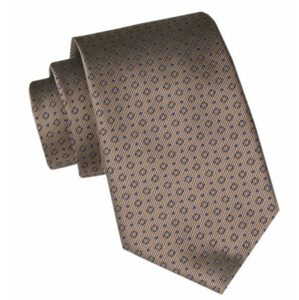 Hnedá pánska kravata s jemným vzorom
