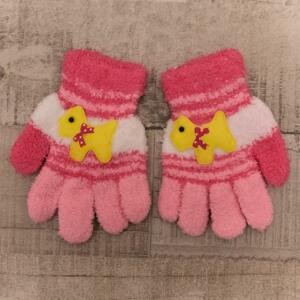 Detské ružové rukavice HAVKO