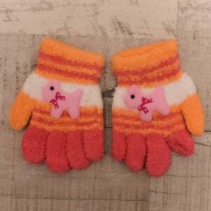Detské oranžové rukavice HAVKO