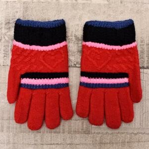 Detské vlnené červené rukavice RESTALIA