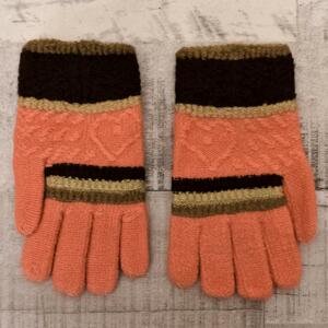 Detské vlnené oranžové rukavice RESTALIA