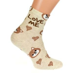 Béžové ponožky LOVE ME