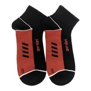 Čierno-červené ponožky SPORTDARK