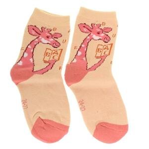Detské oranžové ponožky GIRAFFE