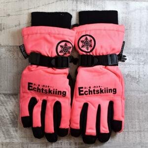 Dámske ružové rukavice SKI