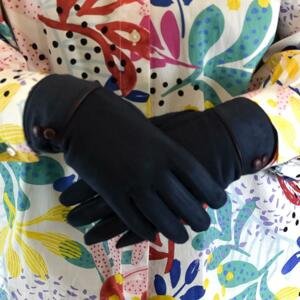Dámske tmavomodré rukavice LADY
