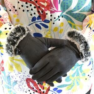 Dámske tmavosivé rukavice MARY