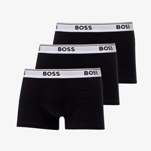Hugo Boss Stretch-Cotton Trunks With Logo Waistbands 3-Pack Black