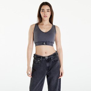 Calvin Klein Jeans Label Washed Rib Crop Top Washed Black