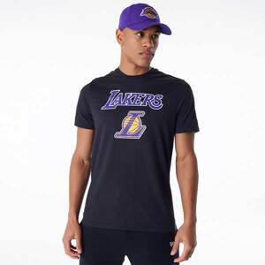 Pánske tričko New Era LA Lakers NBA Regular T-Shirt Black - 2XL