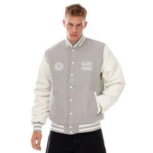 Mass Denim Athletic Baseball Jacket heather grey - XL