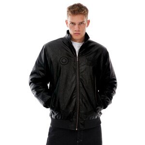 Mass Denim Athletic Leather Jacket black - M