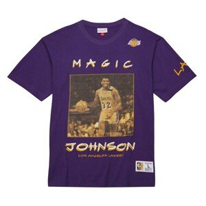 Mitchell & Ness T-shirt Heavyweight Premium Player Tee Vintage Logo Los Angeles Lakers purple - XL