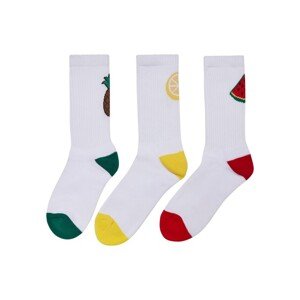 Mr. Tee Fancy Fruit Socks 3-Pack white/multicolor - 35–38