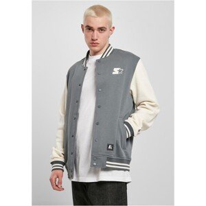 Starter College Fleece Jacket heavymetal/palewhite - L