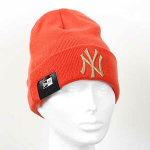 Zimná čapica New Era MLB League Essential Cuff NY Yankees Knit Orange - UNI