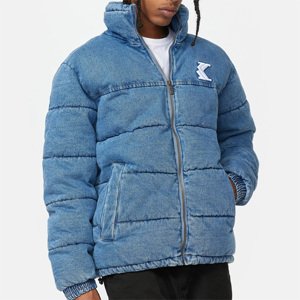 Zimná bunda Karl kani Og Hooded Puffer Jacket light blue - L