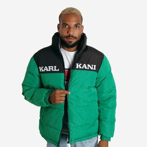 Obojstranná Zimná bunda Karl Kani Retro Block Reversible Puffer Jacket green/black/white - 2XL