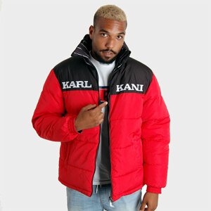 Obojstranná Zimná bunda Karl Kani Retro Block Reversible Puffer Jacket red/black/white - 2XL
