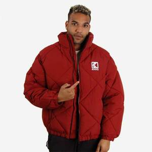 Zimná bunda Karl Kani OG Rhombus Puffer Jacket Wine Red - XL