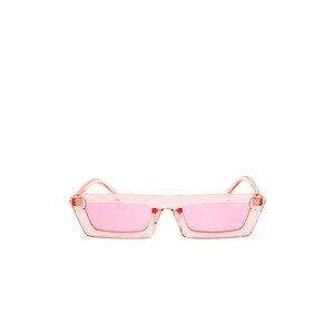 Jeepers Peepers Baby Pink Retro Narrow Rectangle Frames Sunglasses - UNI