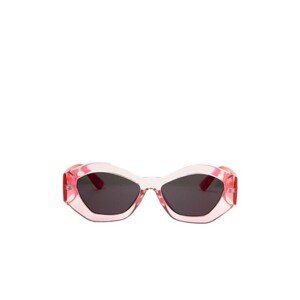 Jeepers Peepers Pink Chunky Cat Eye With Black Lenses Sunglasses - UNI