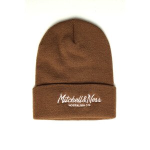 Mitchell & Ness Branded Pinscript Cuff Knit Beanie tan - UNI