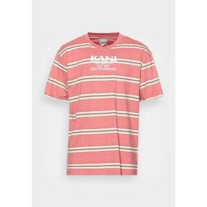Karl Kani T-shirt Retro Stripe Tee rose/brown/light sand - M