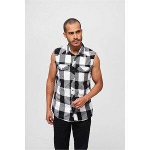 Brandit Checkshirt Sleeveless white/black - 4XL
