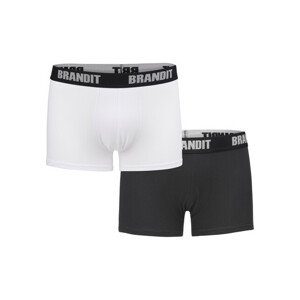 Brandit Boxershorts Logo 2er Pack wht/blk - M