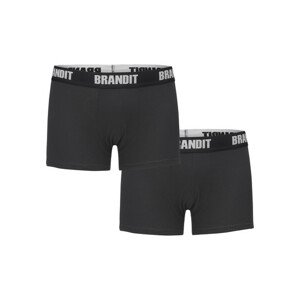 Brandit Boxershorts Logo 2er Pack black/black - L