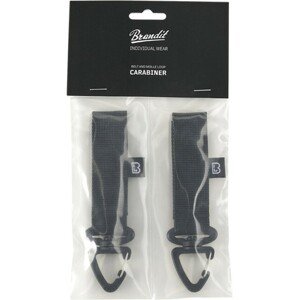 Brandit Belt and Molle Loop Carabiner 2 Pack black - UNI
