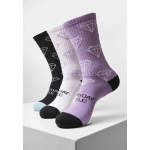 Cayler & Sons Everyday Hustle Socks 3-Pack black+lilac+white - 43–46