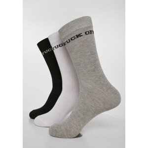 Mr. Tee Fuck Off Socks 3-Pack black/grey/white - 47–50