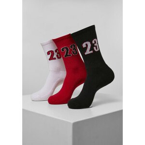 Mr. Tee 23 Socks 3-Pack white/black/red - 43–46