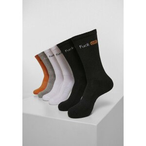 Mr. Tee Fuck Off Socks 6-Pack black/white/grey/neonorange - 47–50