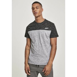 Southpole Color Block Tech Tee marled grey - L