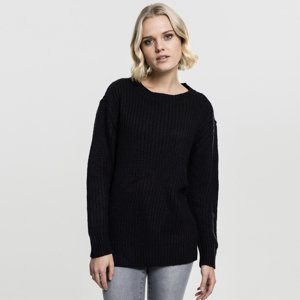 Dámsky sveter Urban Classics Ladies Basic Crew Sweater black - XL