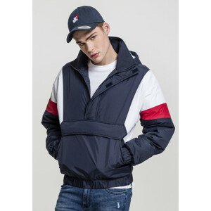 Urban Classics 3 Tone Pull Over Jacket navy/white/fire red - XL