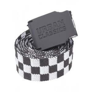 Urban Classics UC Canvas Belt Checkerboard 150cm black/white - UNI
