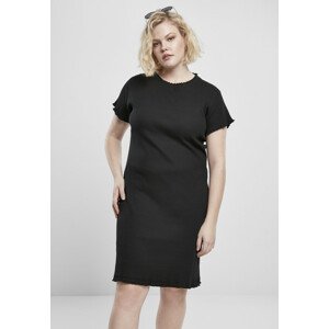 Urban Classics Ladies Rib Tee Dress black - 4XL