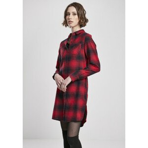 Urban Classics Ladies Check Shirt Dress darkblue/red - XXL