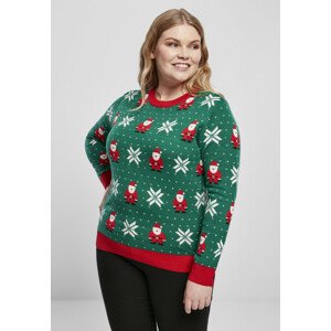 Urban Classics Ladies Santa Christmas Sweater x-masgreen - 5XL