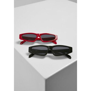 Urban Classics Sunglasses Lefkada 2-Pack black/black+red/black - UNI