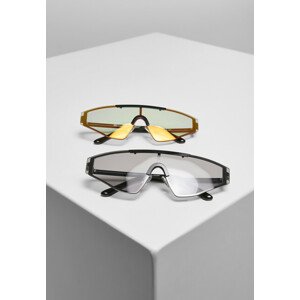 Urban Classics Sunglasses France 2-Pack black/blackholo - UNI