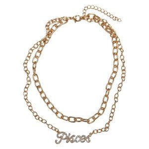 Urban Classics Diamond Zodiac Golden Necklace pisces - UNI