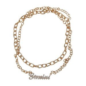 Urban Classics Diamond Zodiac Golden Necklace gemini - UNI