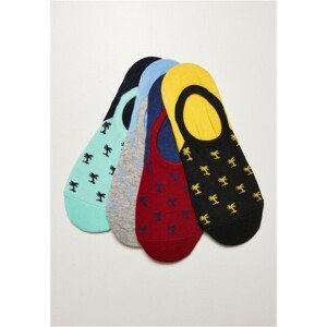 Urban Classics Reccyled Yarn Invisbile Palmtree Socks 4-Pack multicolor - 39–42
